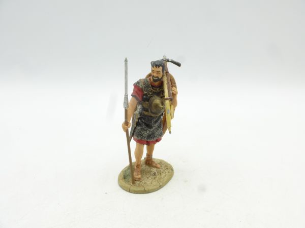 Roman soldier with pilum, shield + long axe (metal)