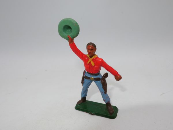 Starlux Cowboy standing with hat waving - early figure