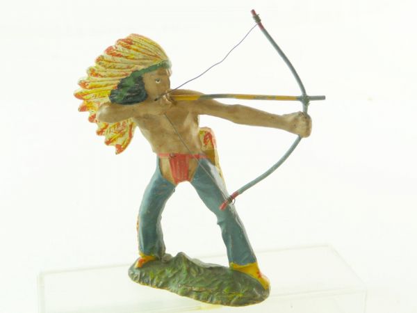 Lineol Indianer stehend mit Bogen (Vorkrieg) - sehr guter Zustand