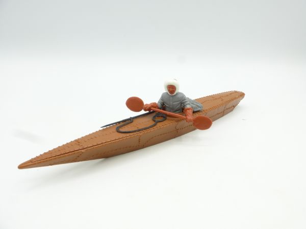 Timpo Toys Eskimo kayak with paddler in grey - nice combination