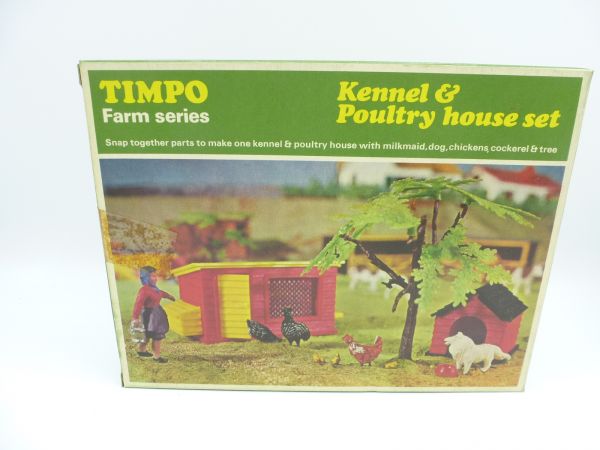 Timpo Toys Farm Series "Kennel & Poultry House Set", Ref. No. 162