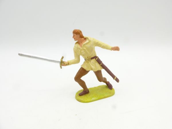 Preiser 7 cm Bayeux Norman attacking with sword (light beige)