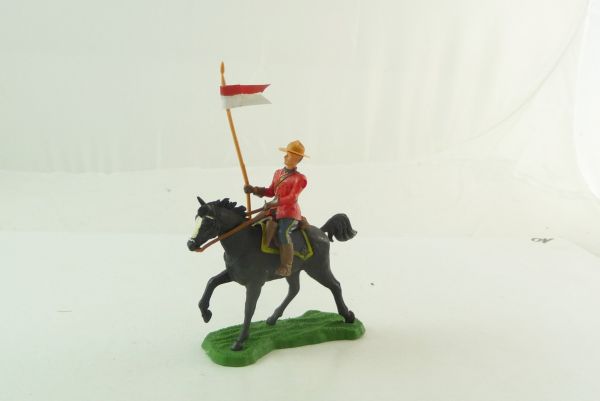 Britains Swoppets Mountie riding with flag (flag replica) - top condition