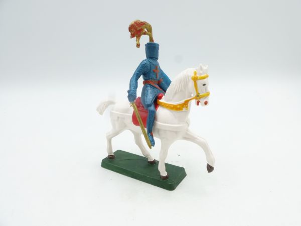 Starlux Crusader riding with sword + shield (blue)