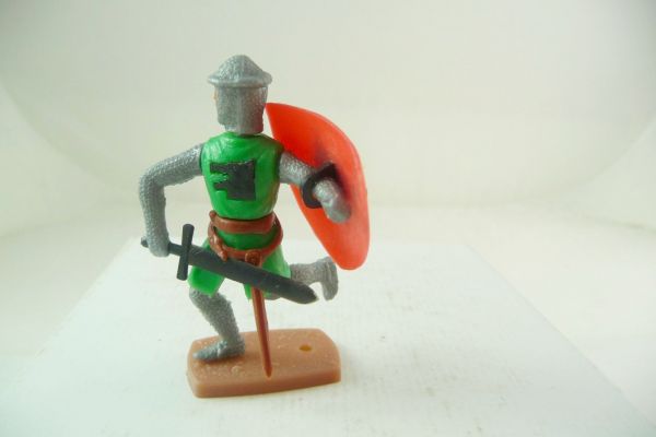 Plasty Wolf knight running with sword + shield