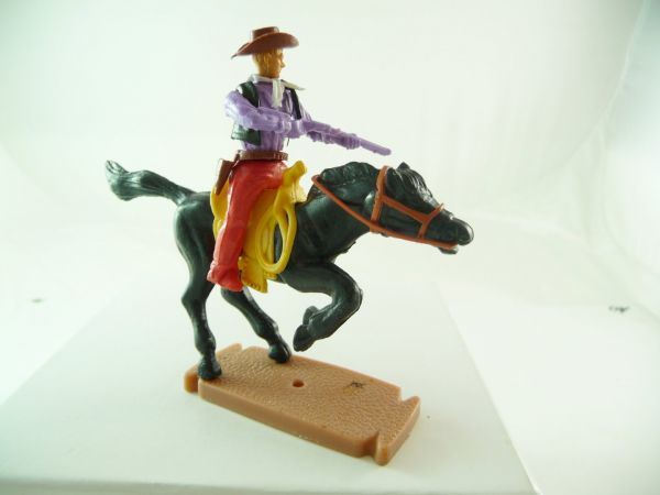 Plasty Cowboy riding firing with rifle - rifle pluggable