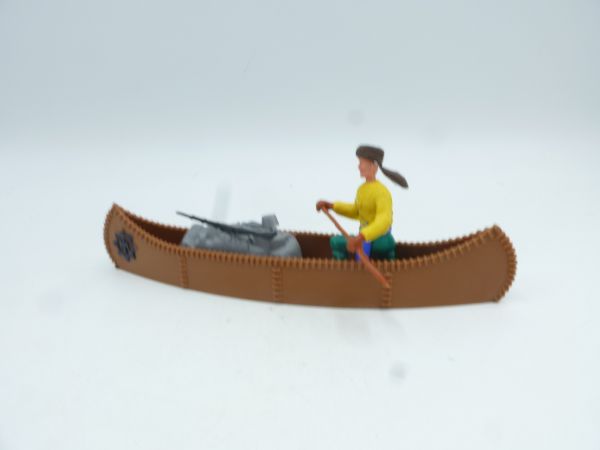 Timpo Toys Trapper canoe, brown - rare colour