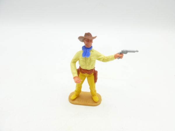 Timpo Toys Cowboy 2. Version, Pistole schießend - seltener Hut