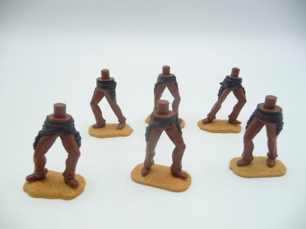 Timpo Toys 6 Mexican lower parts standing, brown