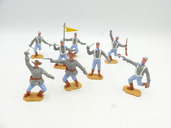 Timpo Toys Set of Southerners 2nd version on foot (8 figures)