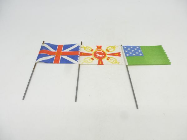 Elastolin 7 cm 3 Regimental flags