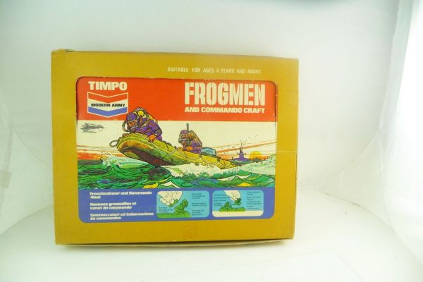 Timpo Toys Empty box for Frogmen - very good condition, marginal traces of storage