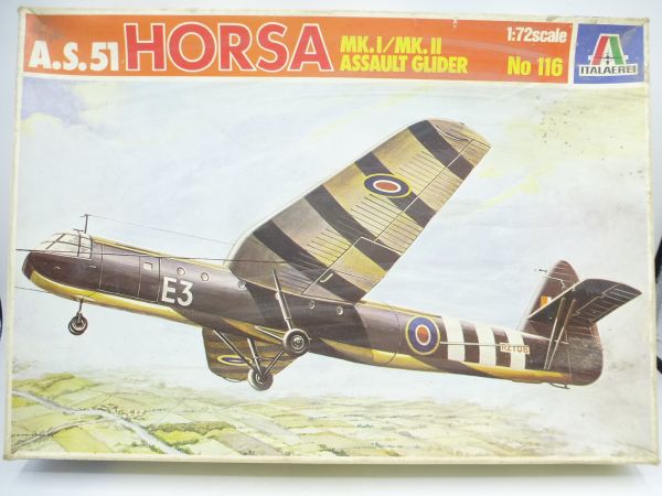 Italeri 1:72 A.S. 51 HORSA aircraft model, No. 116 - on cast