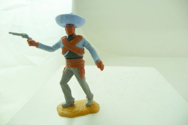 Timpo Toys Mexican standing, firing with pistol, light-blue/black