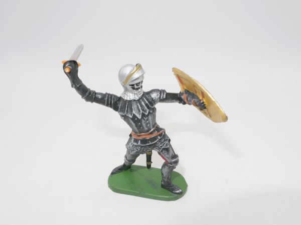 Elastolin 7 cm Knight striking with sword, No. 8931