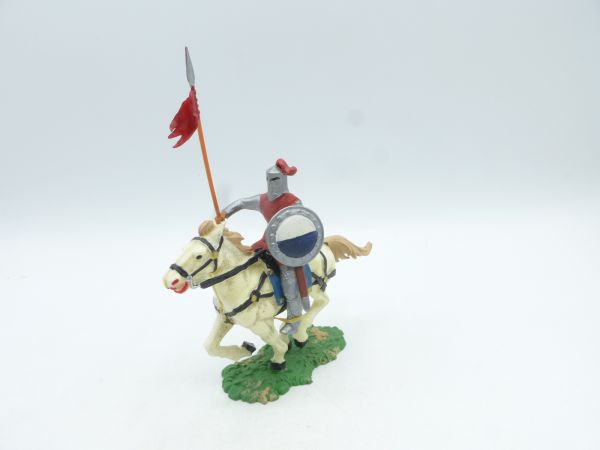 Modification 7 cm Knight on horseback, lance / flag above