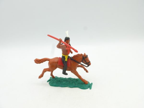 Timpo Toys Indian 2nd version riding with thick red spear