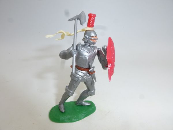 Elastolin 5,4 cm Knight standing with battle axe + shield