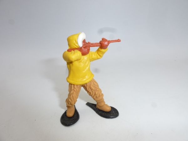 Timpo Toys Eskimo, gelb, Gewehr schießend - seltenes Unterteil