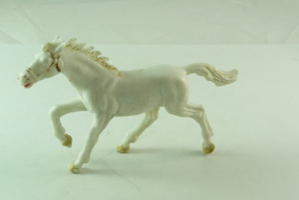 Elastolin Pferd laufend, weiß