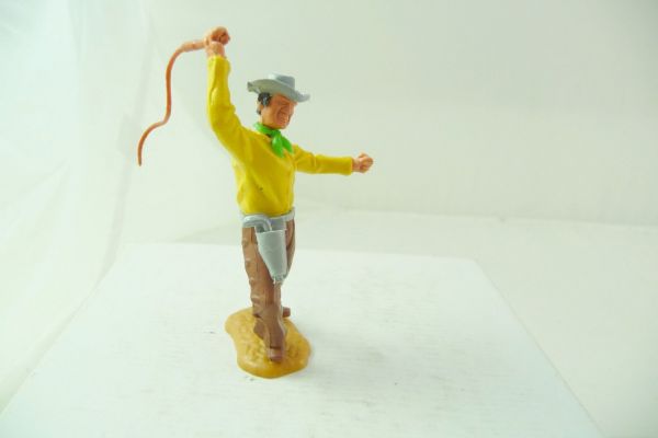 Timpo Toys Cowboy 3. version with whip - rare head, see photos