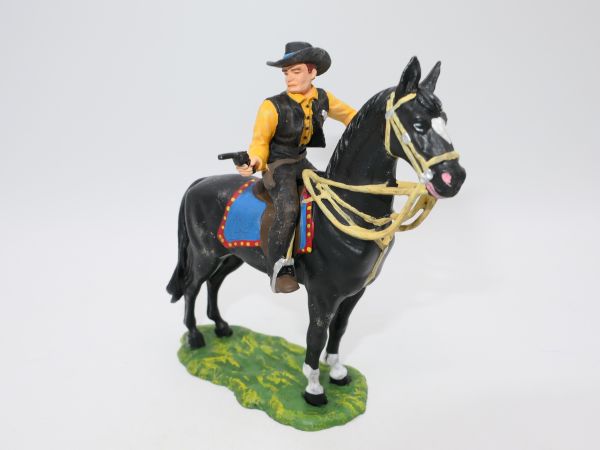 Preiser 7 cm Sheriff on horseback with pistol, No. 6999 - orig. packaging