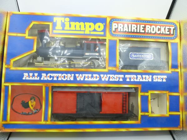Timpo Toys All Action Wild West Train Set "Prairierocket" - OVP