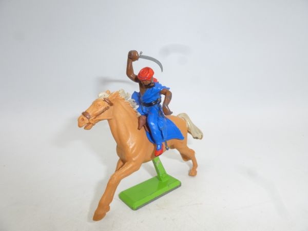 Britains Deetail Arab riding, blue, lunging sabre from above