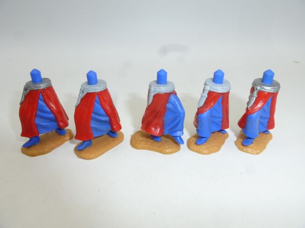 Timpo Toys 5 Arabs lower parts red/blue with 5 different belts
