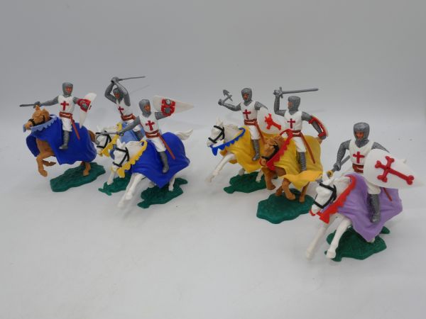 Timpo Toys Kreuzritter 1. Version zu Pferd (6 Figuren) - toller Satz