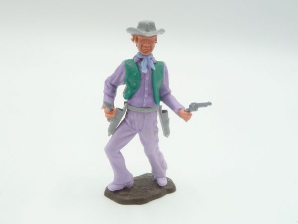Timpo Toys Cowboy 3. Version stehend mit 2 Pistolen - Unterteilvariante