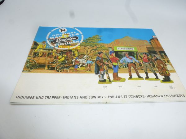 Elastolin Large leaflet with Wild West figures + accessories