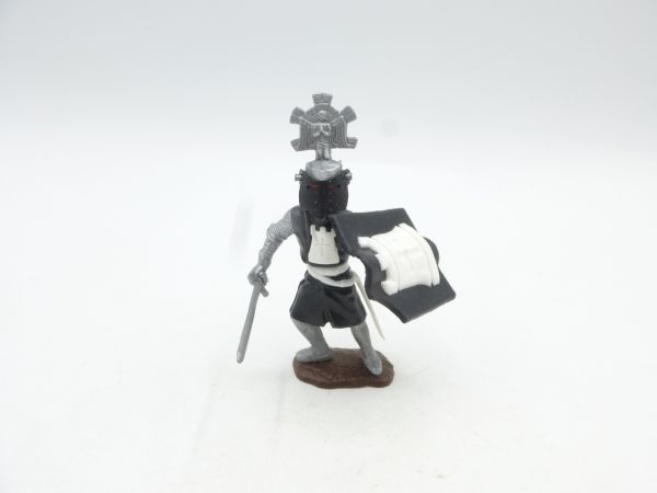 Timpo Toys Visor knight standing, black - shield loops ok