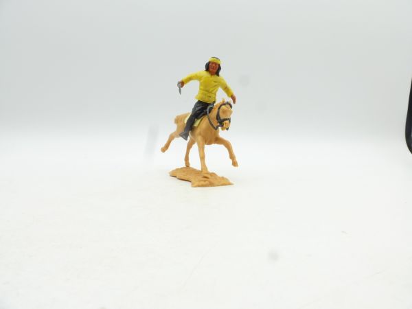 Timpo Toys Apache on horseback, yellow