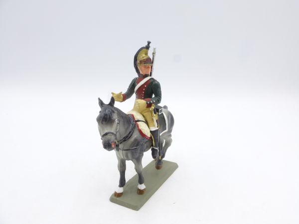 Starlux Napoleonic soldier on horseback, hand outstretched