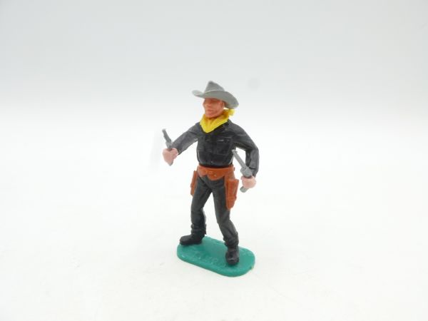 Timpo Toys Cowboy 2. Version stehend mit 2 Pistolen - seltene Hände