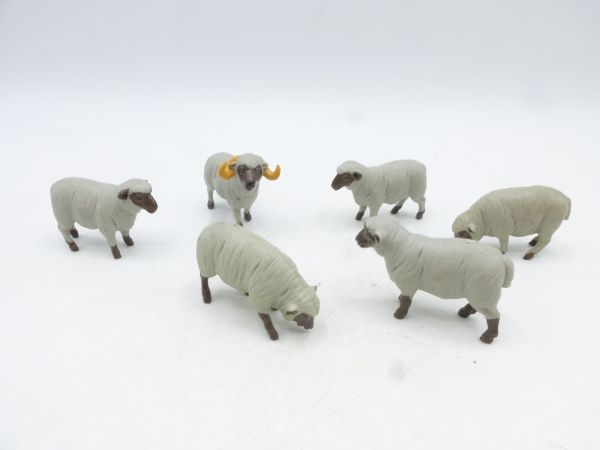 Britains 6 sheep (grey), incl. ram