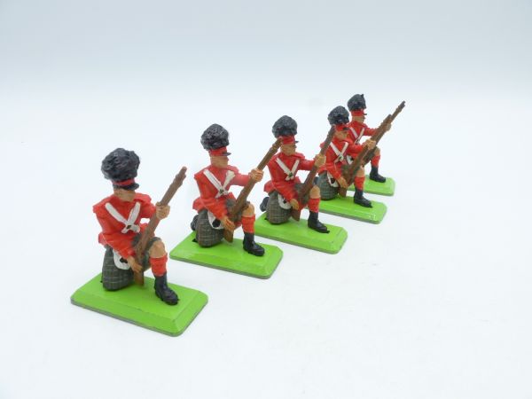 Britains Deetail Waterloo: 5 englische Fußsoldaten, Gewehr ladend