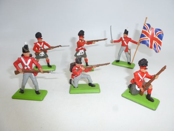 Britains Deetail Group of Waterloo soldiers (English), 6 figures