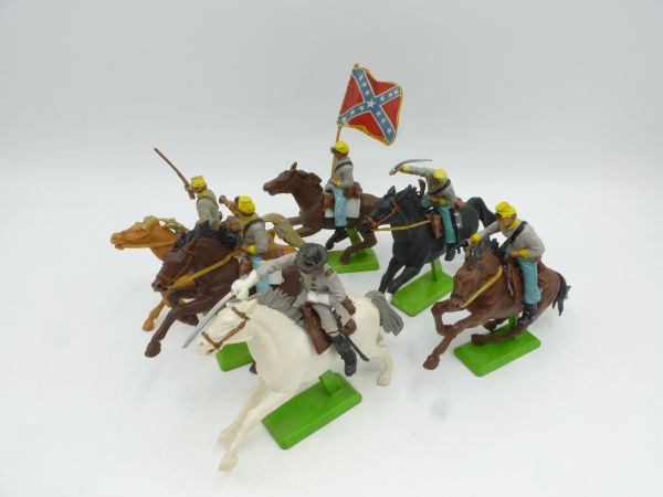 Britains Deetail Confederates on horseback (6 figures) - nice set