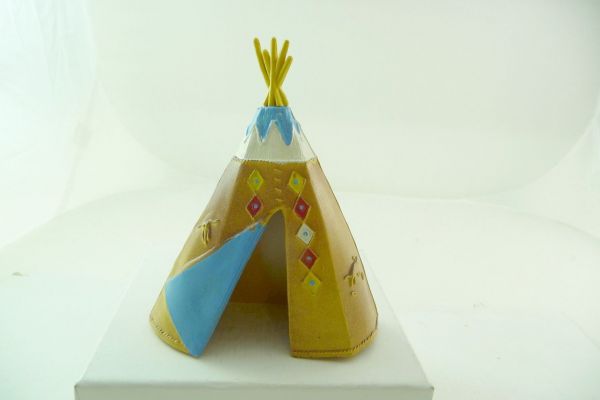 Britains Deetail Indian tipi, brown with blue entrance
