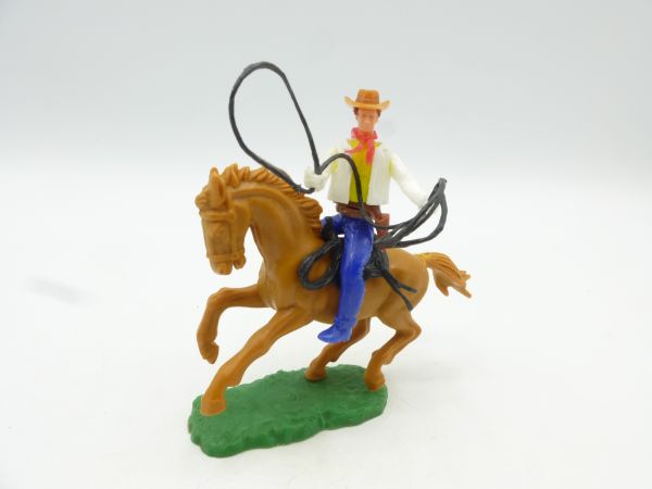 Elastolin 5,4 cm Cowboy riding with lasso