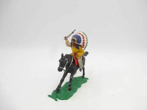 Timpo Toys Indianer 1. Version (Solid) zuschlagend - seltene Figur