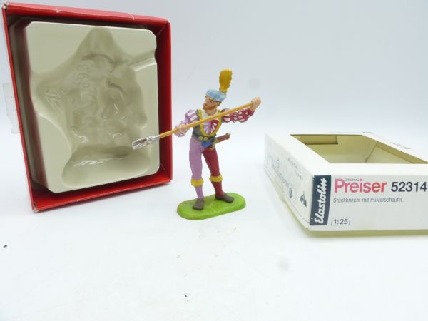 Preiser 7 cm Piece-servant with powder shovel, No. 9042 - orig. packaging, brand new