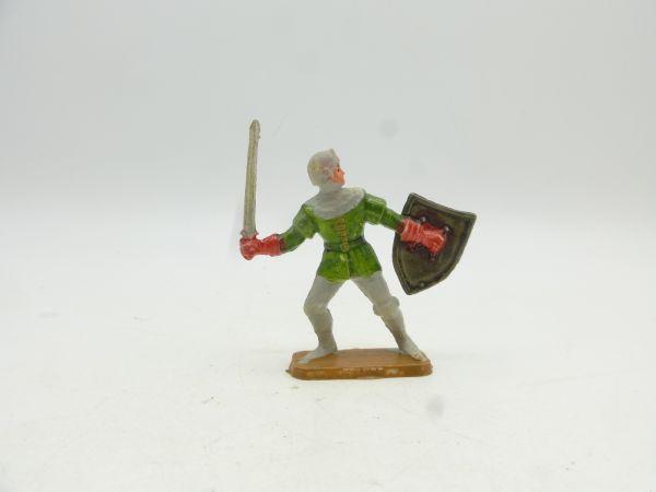 Starlux 4 cm Ritter mit Schwert + Schild, grün