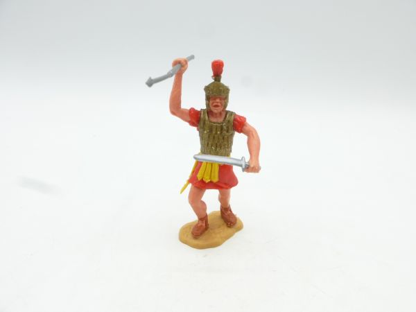 Timpo Toys Römer (rot) mit Pilum - auf seltenem roten Unterteil