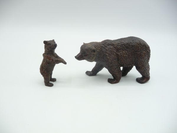 Elastolin Brown bear with cub - great figures