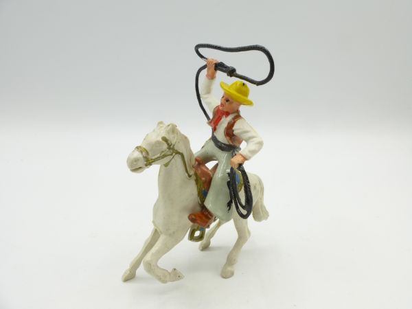 Heimo Cowboy riding with lasso (hard plastic) - top condition
