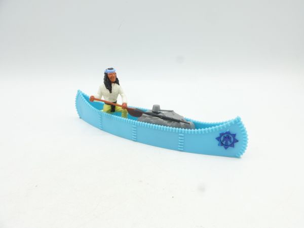 Timpo Toys Canoe with Apache (white) + cargo - modification