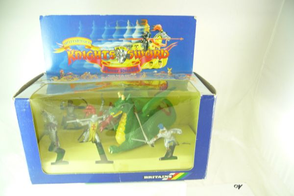 Britains Power Dragon with 5 knights, No. 7756 - orig. packing, great condition